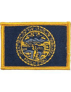 Nebraska 2" x 3" Flag (N-S-NE1) with Gold Border