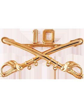 No-Shine (NS-RO-CAV-0010) 10th Cavalry Officer Regimental BOS (Pair)