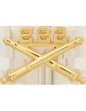 No-Shine (NS-RO-FA-222) 222nd Field Artillery Officer Regimental BOS (Pair)