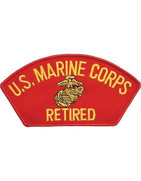 N-411 United States Marine Corps Retired Cap Patch Red