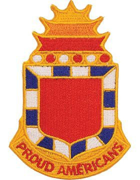 N-DUI-0032 32 Field Artillery "Proud Americans" Patch with Heat Seal 3 1/2"