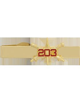 No-Shine (NS-TB-RO-ADA-203) 203th Air Defense Artillery BOS Officer Tie Bar