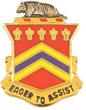 0120 Field Artillery Unit Crest (Eager To Assist)