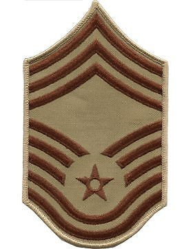 USAF Chevron (AF-C610/S) Chief Master Sergeant Desert Small (Pair)