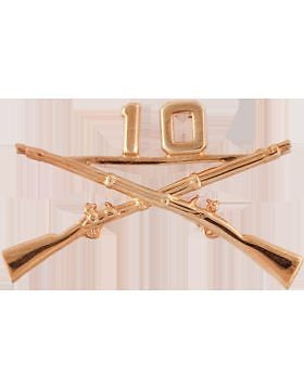 No-Shine (NS-RO-INF-010) 10th Infantry Officer Regimental BOS (Pair)