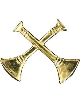 Collar Device U-603G Two Bugles Crossed Gold (Pair)