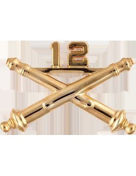 No-Shine (NS-RO-FA-012) 12th Field Artillery Officer Regimental BOS (Pair)