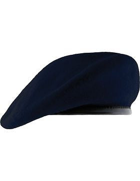 Beret (BT-D04/05) Navy with Leather Sweatband Size 7" (Unlined)