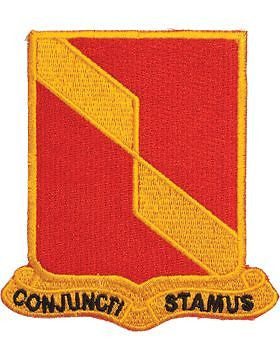 N-DUI-0027 27 Field Artillery "Conjuncti Stamus" Patch with Heat Seal 3 1/2"