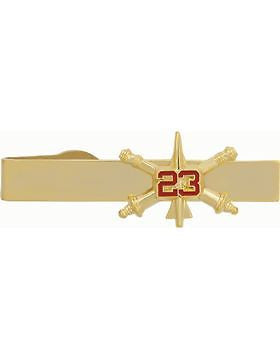 No-Shine (NS-TB-RO-ADA-023) 23rd Air Defense Artillery BOS Officer Tie Bar