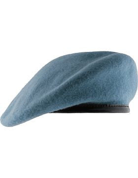 Beret (BT-D18/11) Uniform Blue with Leather Sweatband Size 7 3/4" (Unlined)