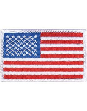 N-014 American Flag White Border Forward Full Color 2" x 3"