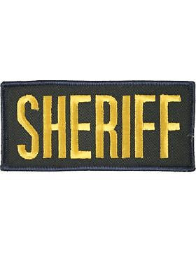 Novelty (U-N126A) Sheriff 2" x 4" Patch Gold on Midnight Navy