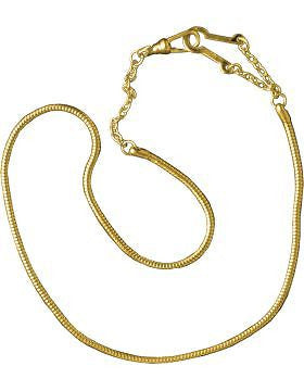Snake Chain with Epaulet Hook (U-941G) Gold Packaged