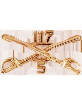 No-Shine (NS-RO-CAV-0117-05) 5th BN 117th Cavalry Officer Regimental BOS (Pair)