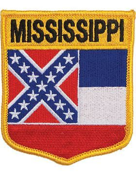 Mississippi 3 3/4" Shield (N-SS-MS1) with Gold Border