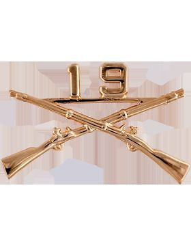 No-Shine (NS-RO-INF-019)19th Infantry Officer Regimental BOS (Pair)