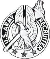 No-Shine (NS-896) Army Recruiter with Three Stars (Silver)