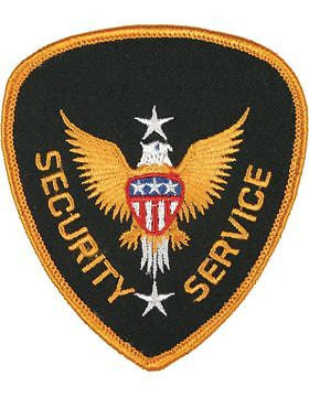 Novelty (U-N211A) Security Service Patch Gold on Black