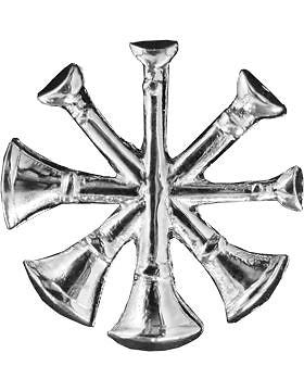 Collar Device U-605S Four Bugles Silver (Pair)