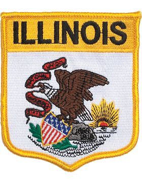 Illinois 3 3/4" Shield (N-SS-IL1) with Gold Border