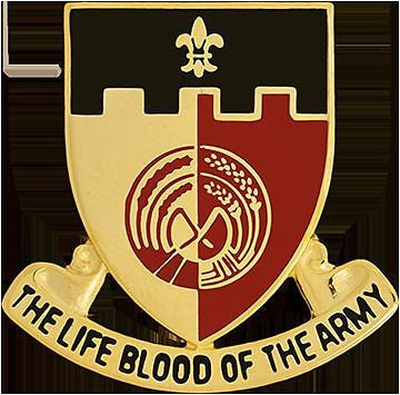 0064 Support Battalion Unit Crest (The Life Blood Of The Army)