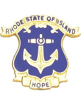 Rhode Island State HQ ARNG Unit Crest (State Of Rhode Island Hope)