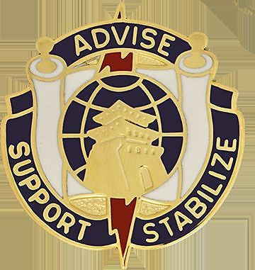 0095 Civil Affairs Brigade Unit Crest (Advise Support Stabilize)