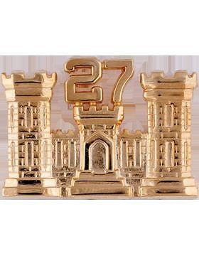 No-Shine (NS-OR-ENG-0027) 27th Engineer Officer (No Bar Over Castle) (Pair)