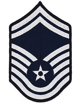 USAF Chevron (AF-C308/L) Senior Master Sergeant Blue and White Large (Pair)