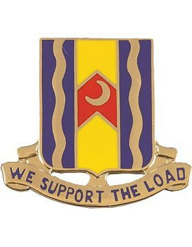 0163 Support Bn Unit Crest (We Support The Load)