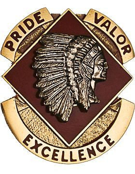 0045 Field Artillery Brigade (Right) Unit Crest (Pride Valor Excellence)