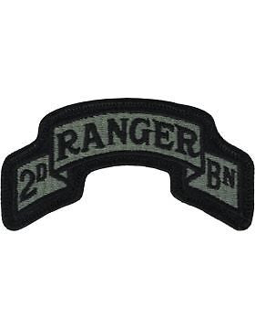 0075 Ranger Regt 2 Battalion Scroll ACU Patch with Fastener (PV-0075E)