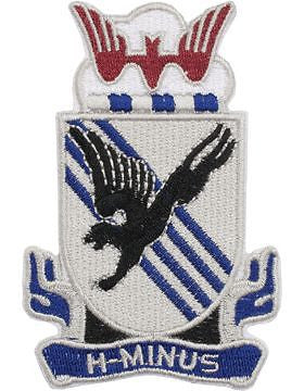 N-DUI-0504 504 Infantry "H-Minus" Patch with Heat Seal 3 1/2"