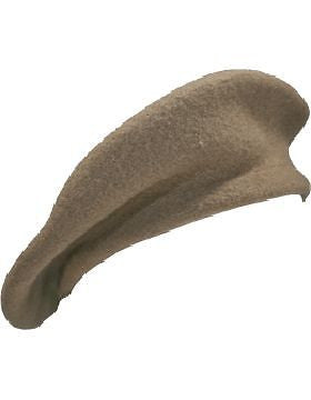 Beret (BT-A11) Tan with No Sweatband Adjustable With Pip