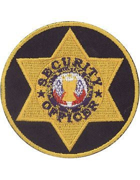 Novelty (U-N214A) Security Officer Six Point Star in Circle Patch Gold on Navy