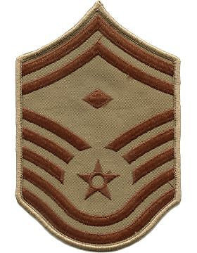 USAF Chevron (AF-C609/S) Senior Master Sergeant with Diamond Desert Small (Pair)