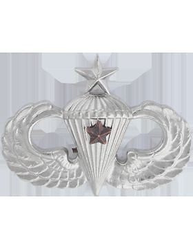 No-Shine Badge (NS-308-1) Senior Parachutist with 1 Combat Star