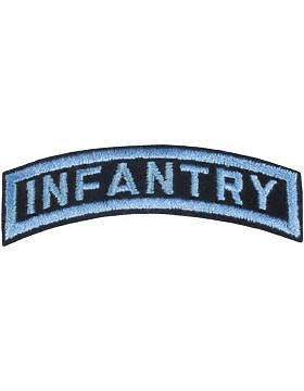 N-032 Infantry Tab Blue on Black 3"
