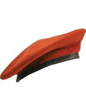 Beret (BT-E20/04) Rust with Leather Sweatband Size 6 7/8" (Lined)
