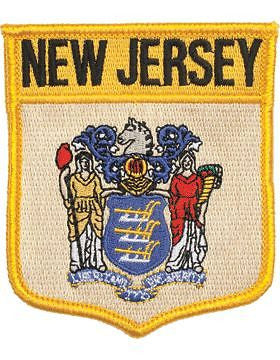 New Jersey 3 3/4" Shield (N-SS-NJ1) with Gold Border
