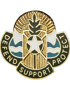 0786 Quartermaster Bn Unit Crest (Defend Support Protect)
