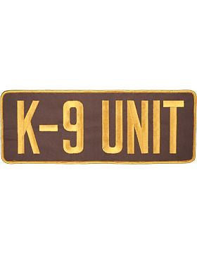Novelty (U-N110D) K-9 Unit 11" Patch Gold on Brown