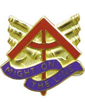 0157 Field Artillery Unit Crest (Might On The Line)