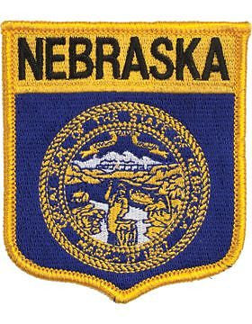 Nebraska 3 3/4" Shield (N-SS-NE1) with Gold Border