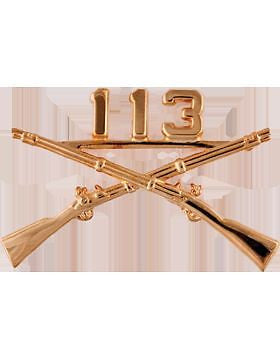 No-Shine (NS-RO-INF-113) 113th Infantry Officer Regimental BOS (Pair)