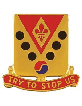 0142 Field Artillery Unit Crest (Try To Stop Us)