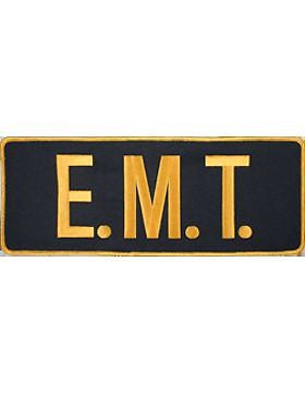 Novelty (U-N102E) Emergency Medical Technician 11" Patch Gold on Black
