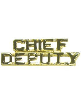 Tie Tac (U-505G) Chief on Top and Deputy on Bottom Gold 1/4"