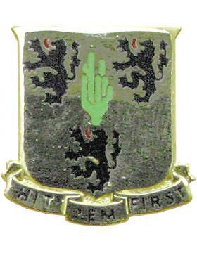 0181 Field Artillery Unit Crest (Hit 'Em First)